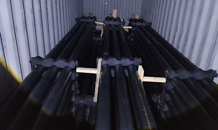 Sino Mechanical's 5" Drill Pipes for European customers are packed and shipped